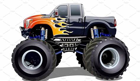 Cartoon Monster Truck Stockfoto - 18594945 How's it going. Short shout