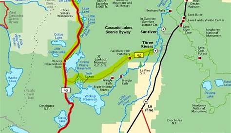 Cascade Lakes Scenic Byway Map Etsy