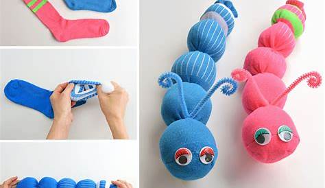 Caterpillar Socks Craft How To Make A Sock Simple Idea For Kids Easy