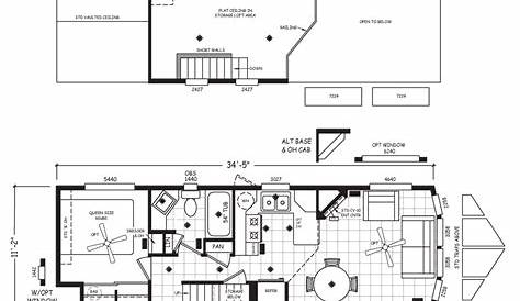AL1133F21 Floor Plan Cavco Park Models & Cabins