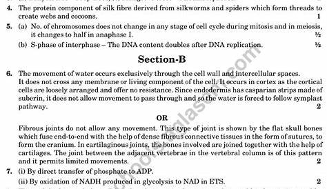 Class 11 Biology Sample Paper 2020 21 Exampless Papers - Vrogue