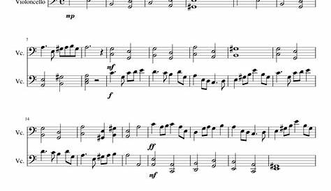 Cello Duet Medley hymns Sheet music for Cello Download free in PDF or