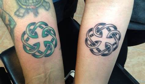 father-daughter celtic knot tattoo with theirs name on it | Family