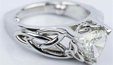 Celtic Trinity Knot Engagement Ring 1ct Moissanite Engagement | Etsy