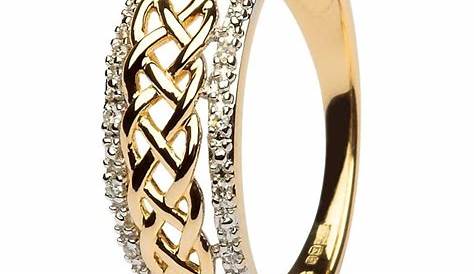 Ladies 14ct Gold Celtic Knot Diamond Ring | Blarney