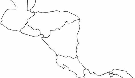 Central America free map, free blank map, free outline map, free base