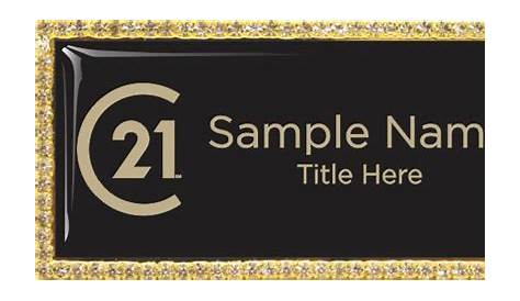 Century 21 Sliver Metallic Name Badge