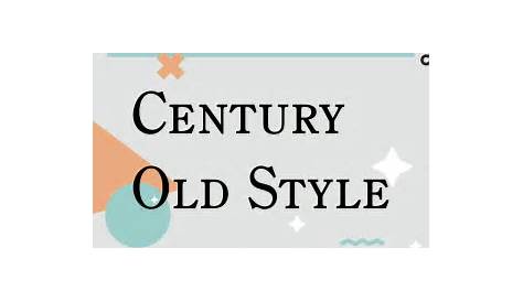 Century Old Style Font Family - iFonts.xyz