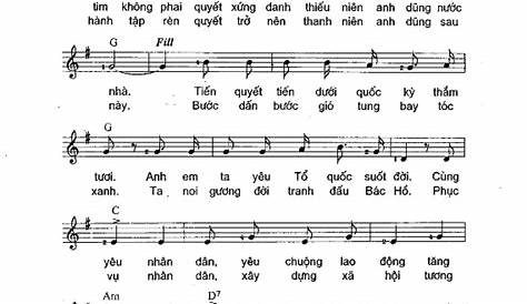 Sheet nhạc bài Hạt gạo làng ta Hợp Âm Việt