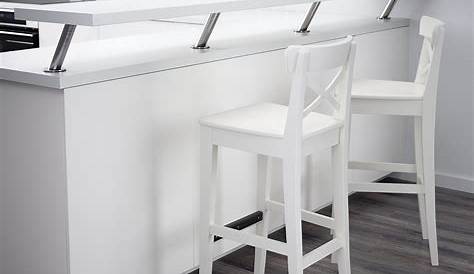 Chaise De Bar Ikea Blanche FRANKLIN , Pliante, Blanc, Blanc, 74 Cm IKEA