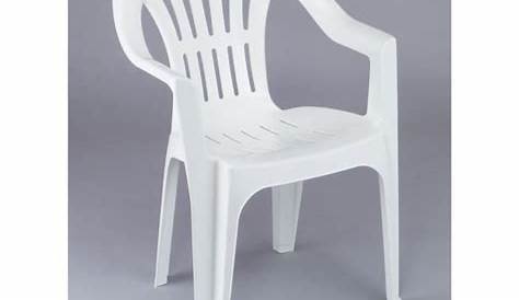 Chaise De Jardin Plastique Blanc Lot 12 s En ELBA Achat