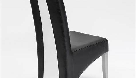 Chaise Design Noir Et Blanc Lot De 2 s Simili Cuir Comforium