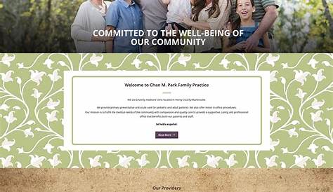 Family Medicine Website Design for Chan M. Park Family Practice