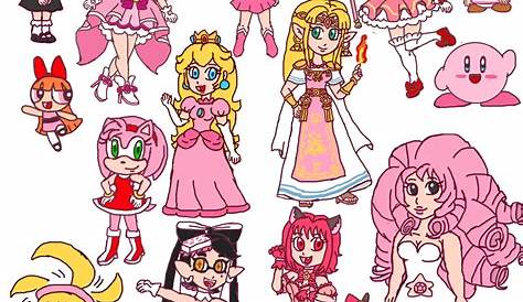 Pink characters by GoddessPrincessLulu on DeviantArt
