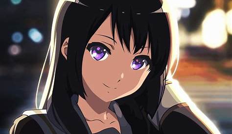 #Anime Sound! Euphonium Black Hair #Face #Girl Purple Eyes Reina