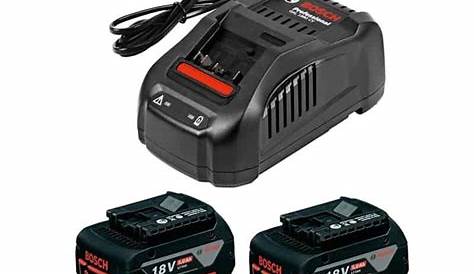 BOSCH Pack 2 batteries 18V 5Ah + Chargeur GAL1880 CV