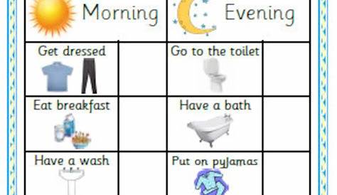 Printable Morning Routine Charts Bitz & Giggles