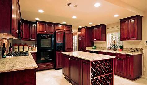 Cherry Red Cabinets Kitchen In The Best Ideas