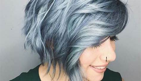Cheveux Court Gris Bleu Ombré Hair Comment Les Filles Stylées Portent