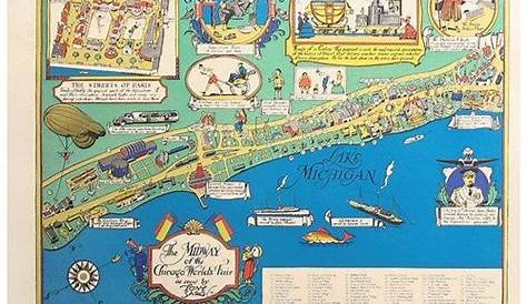 Aerial view of 1933 Chicago World's Fair World's fair, Rainbow city