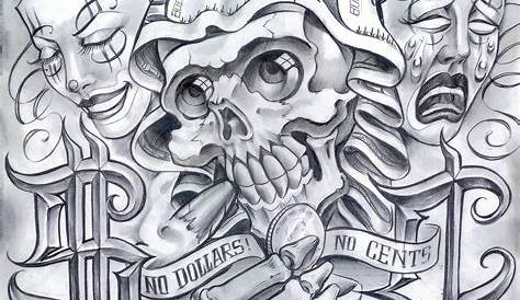 Chicano style tattoo drawing | Chicano art tattoos, Chicano art