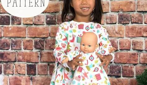 Custom Matching Nightgown Set for Child and American Girl or Bitty Baby