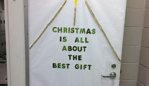 Christian Christmas Office Door Decorating Ideas