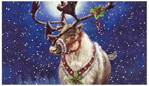 Christmas Background Wallpaper Reindeer