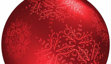 Red Christmas Bauble with Snow PNG Image - PurePNG | Free transparent