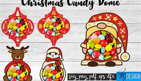 Christmas Candy Dome Svg Free