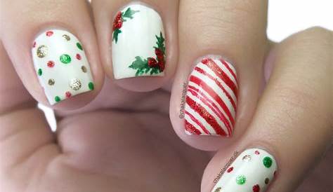 Christmas Candy Nail Design