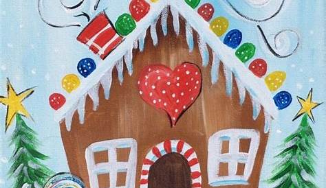 Christmas Canvas Paintings Gingerbread