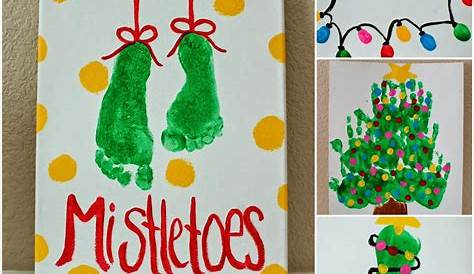 Christmas Canvas Paintings Kids Hands