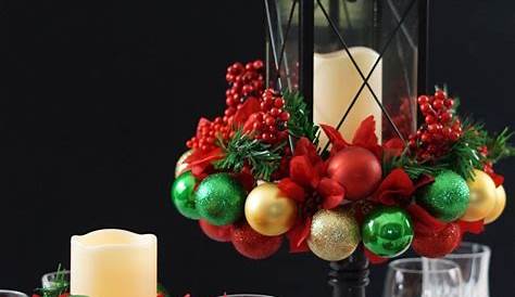 Christmas Centerpiece With Ornaments