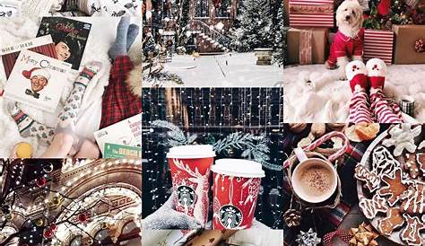 Christmas Collage Background Laptop