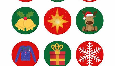 Christmas Cupcake Toppers Printable Christmas Cupcake - Etsy