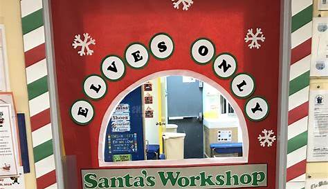 Christmas Door Decorating Santa's Workshop
