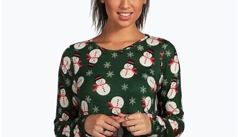 Boohoo Womens Christmas Dresses Party Bodycon Print Seasonal Xmas eBay