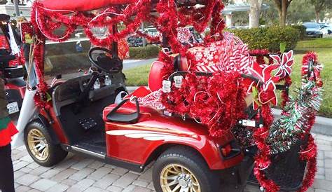 Christmas Golf Cart Decoration Ideas