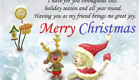 Christmas Greetings For Friends Cards