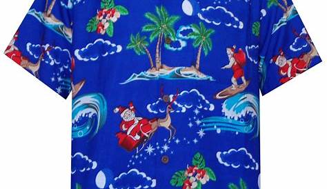 Hawaiian Shirt Mens Christmas Santa Claus Party Aloha Holiday Beach eBay