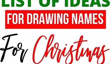 Christmas List Draw Names