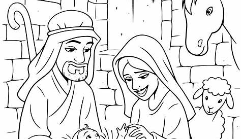 Christmas Manger Scene Coloring Pages