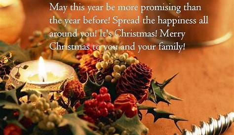 Christmas Message For A Family