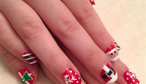 Christmas Nails For Kids Blue
