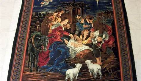 Christmas Nativity Scene Fabric