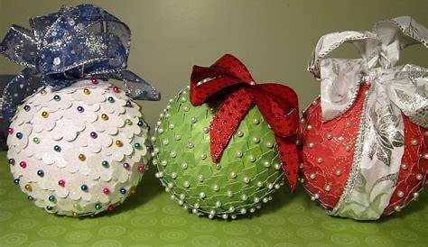 Christmas Ornaments Using Styrofoam Balls