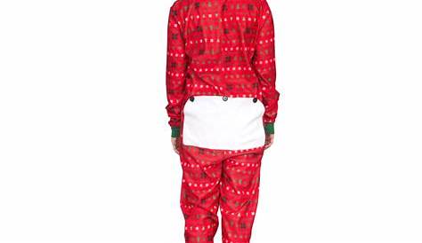 Christmas Pajamas with Bum Flap Long johns Buffalo Plaid Etsy