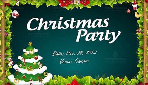 Best Background Christmas Party Tarpaulin Layout and design templates