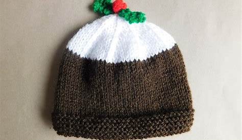 Christmas Pudding Baby Hat Knitting Pattern